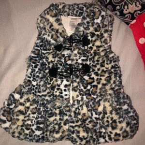 Faux fur baby vest